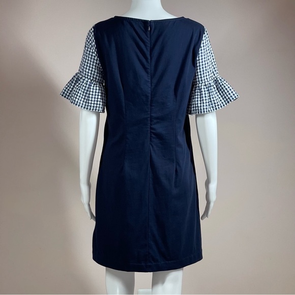 J. Crew Women’s Gingham Print Bell Sleeve Dress size Small - Picture 4 of 14